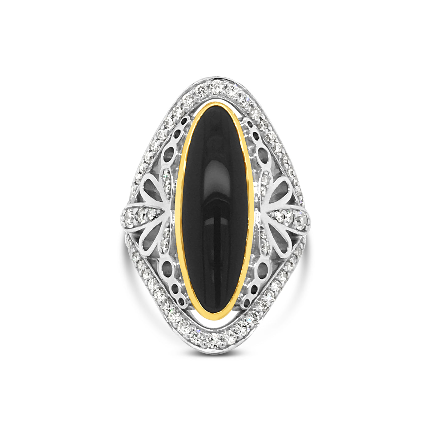 Onyx & Diamond Ring